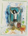 Acrobat with Bird contemporary lithograph Marc Chagall